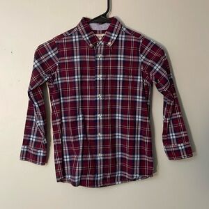 Lands end plaid butt up shirt L7